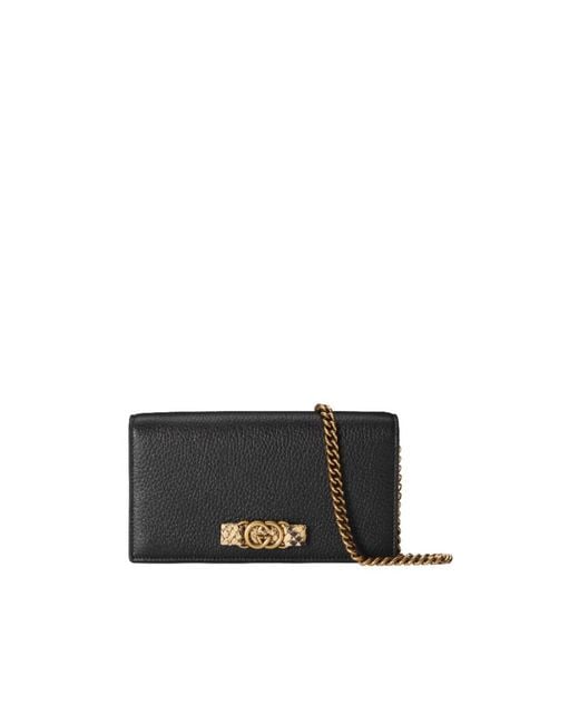 Gucci Black Interlocking G Wallet On Chain