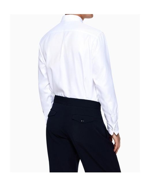 Giorgio Armani White Long-Sleeve Button-Up Shirt for men