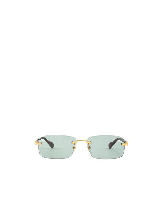 Gucci White Logo Pattern Sunglasses