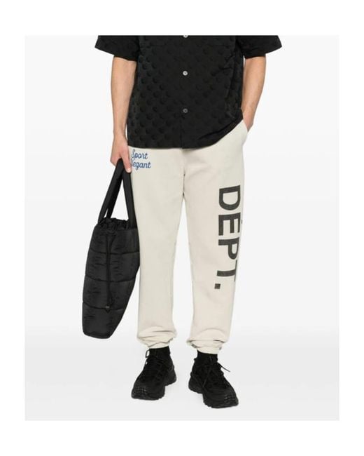 GALLERY DEPT. White Elastic Waist Sports Pants for men