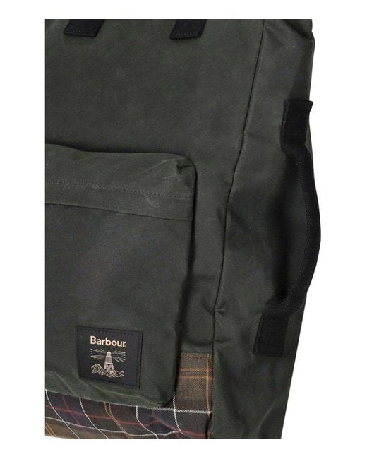 Barbour Black Field Wax Backpack for men