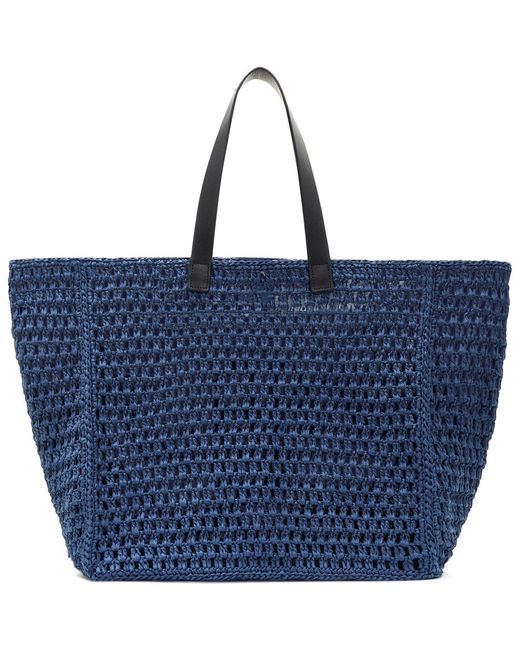 Anine Bing Blue Minimalist Large-Capacity Handbag