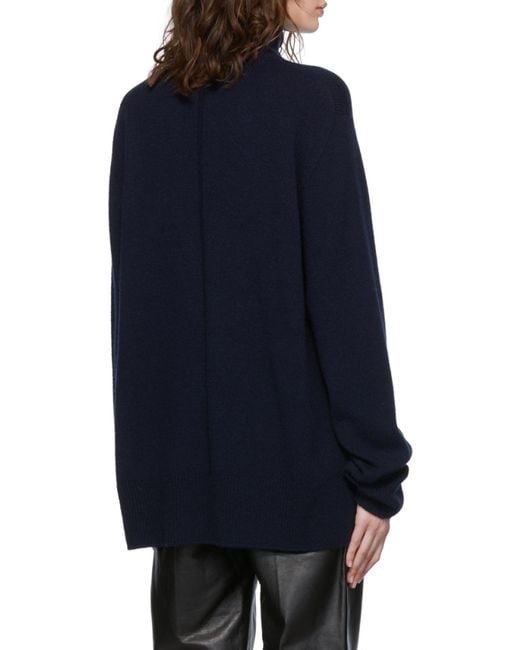 The Row Blue Stepny Roll-Neck Jumper