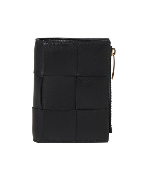 Bottega Veneta Black Intrecciato Leather Purse