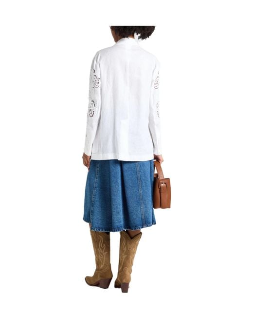 Max Mara White Linen Blazer