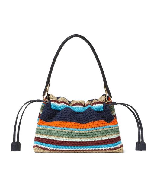 Fendi Multicolor Medium Mamma Baguette Striped Tote Bag