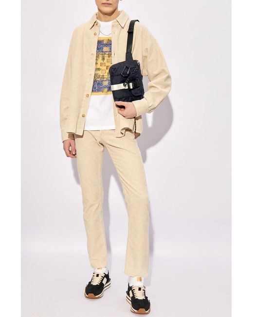Bally White Graphic Printed Crewneck T-Shirt for men