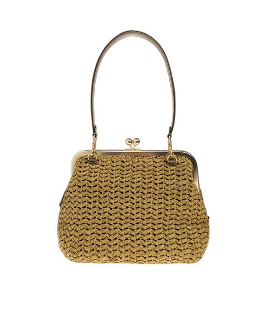 COACH Natural Shoulder Bag "Kisslock 27"