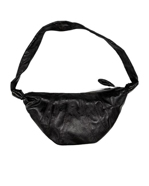 Lemaire Black Medium Croissant Shoulder Bag for men