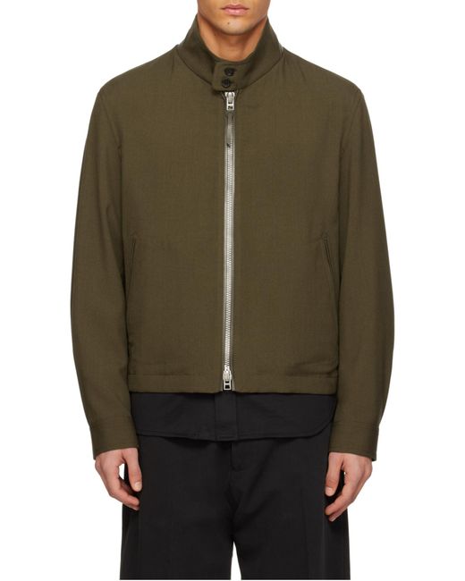 Tom Ford Green Long-Sleeved Casual Jacket for men