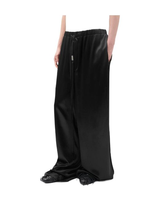 Ann Demeulemeester Black Albertus Drawstring Relaxed Trousers for men