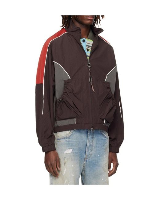 ANDERSSON BELL Brown Color-Blocked Jacket for men