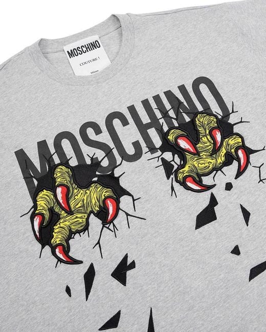 Moschino White Monster Claw Printed T-Shirt