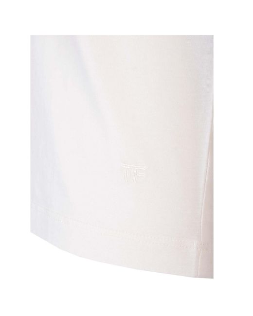 Tom Ford White Crewneck Long-Sleeved T-Shirt for men