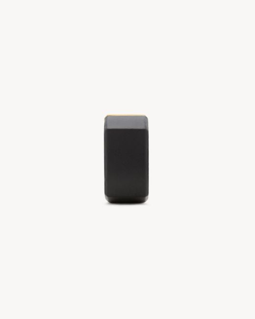 Saint Laurent Black Geometric Open Bracelet