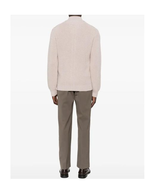 Drumohr Multicolor Ribbed Zip-Front Cardigan for men