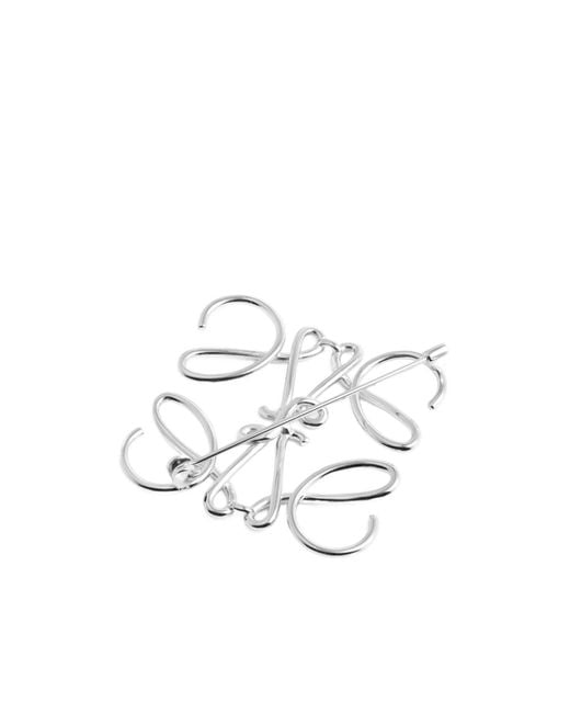 Loewe White Anagram Brooch