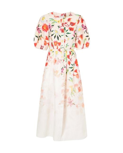Gabriela Hearst White Short-Sleeved Dress