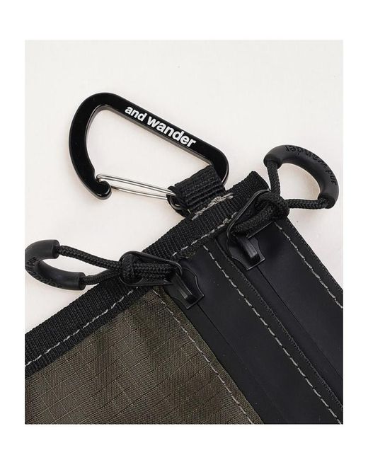 And Wander Black Mini Wallet for men