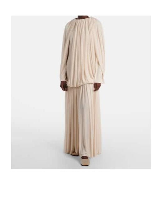 Calvin Klein Natural Angelina Draped Gown