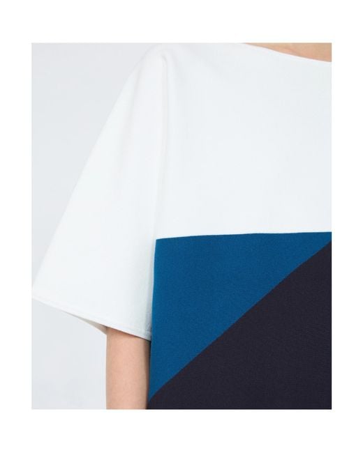 Max Mara Blue Relaxed-Fit Stretch Viscose Sweater