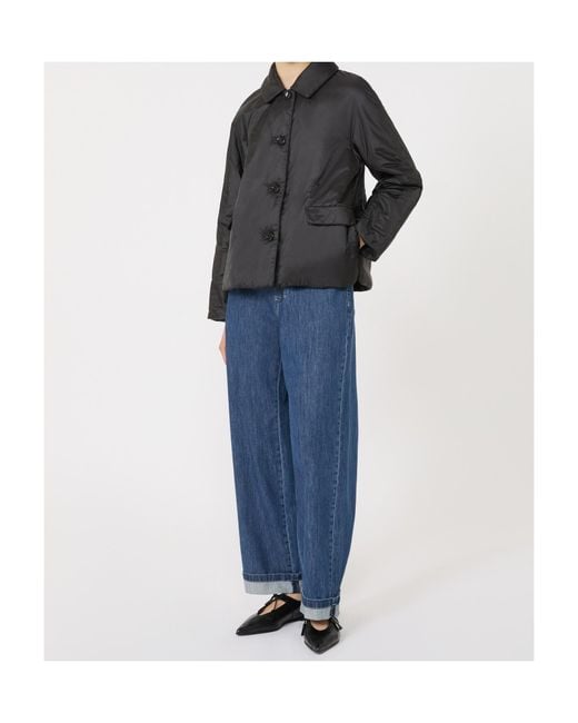 Max Mara Black The Cube Greens Button-Up Padded Jacket