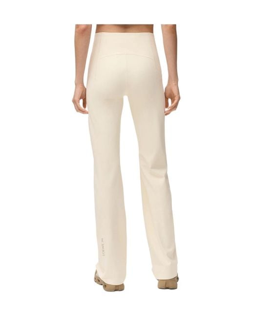 Loewe White Elastic Waist Casual Pants