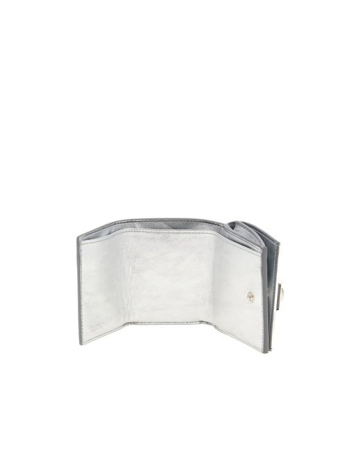 Ferragamo White Two-Color Hug Wallet