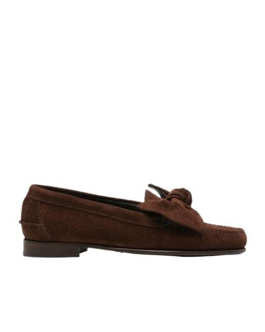 Hereu Brown Round-Toe Loafers