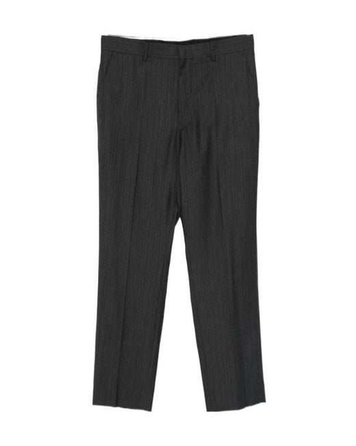 MM6 by Maison Margiela Black Pinstriped Tailored Pants for men