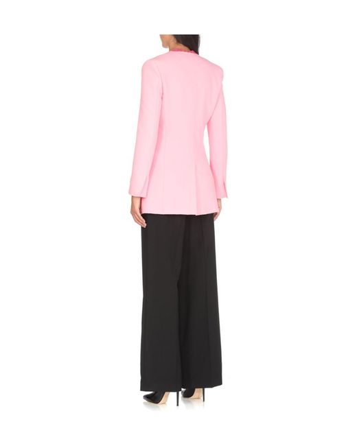 MSGM Pink Single-Breasted Jacket