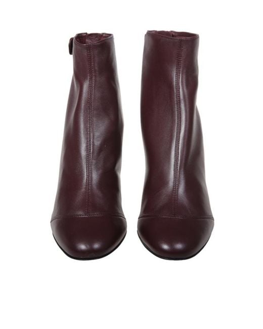 Francesco Russo Brown Round-Toe High-Heeled Ankle Boots