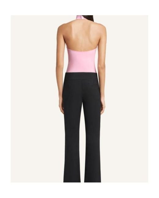 Courreges Pink Buckle Tech Crepe Bodie