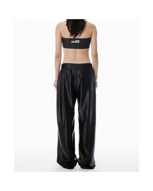 Alexander Wang Black Satin Faille Sweatpants