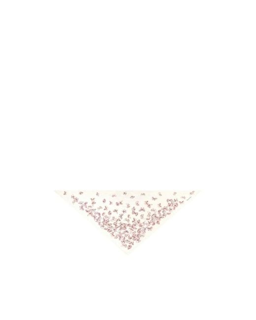 Dior White Camo Papillon Triangle Scarf