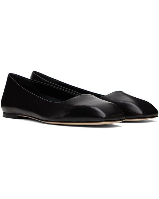 Aeyde Black Logo Ballet Shoes