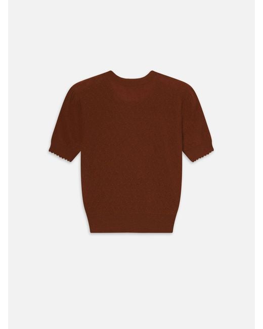 FRAME Brown Short Sleeve Cardigan