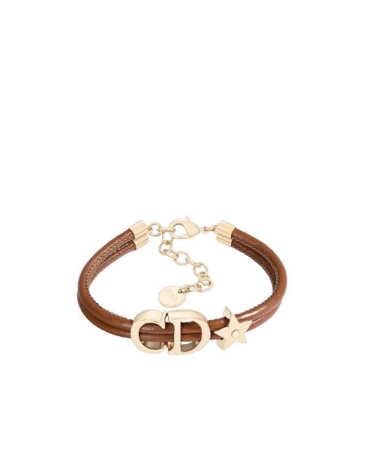 Dior Metallic Saddle Leather Bracelet