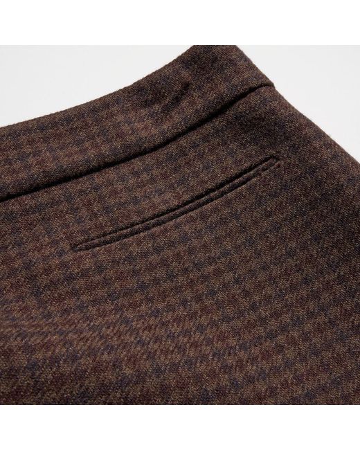 Gucci Brown Gingham Wool Mini Skirt