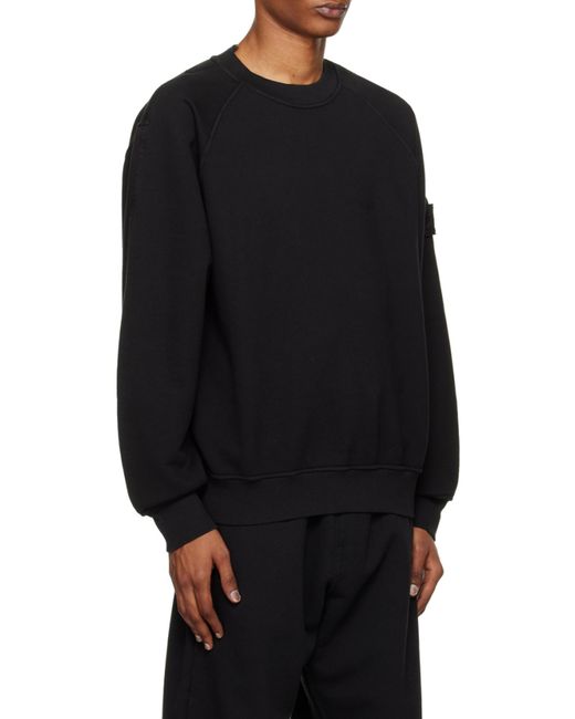Stone Island Blue Logo-Patch Cotton Jumper for men