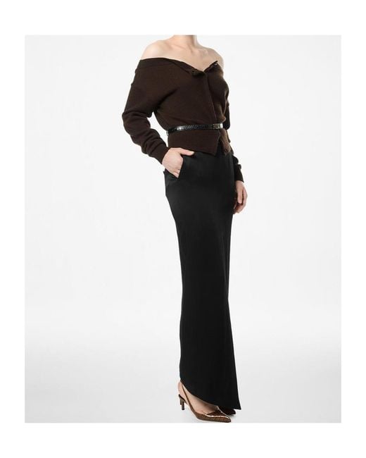 Tom Ford Black Open Neck Shrunken Cardigan