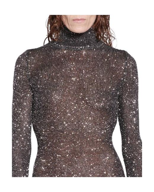Balenciaga Purple Sequin Embellished Maxi Dress