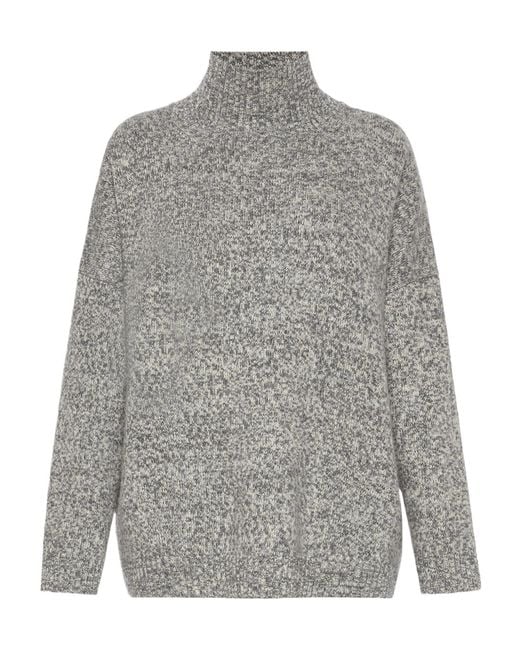 Weekend by Maxmara Gray Wool Knit Turtleneck Jumper