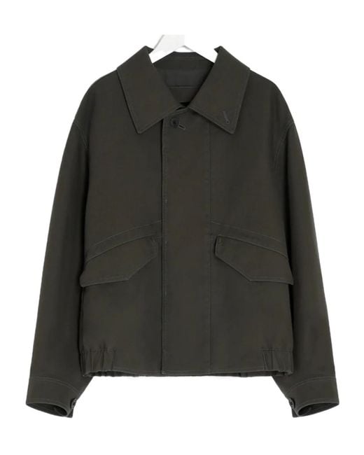 Lemaire Green Flap-Pockets Shirt Jacket for men