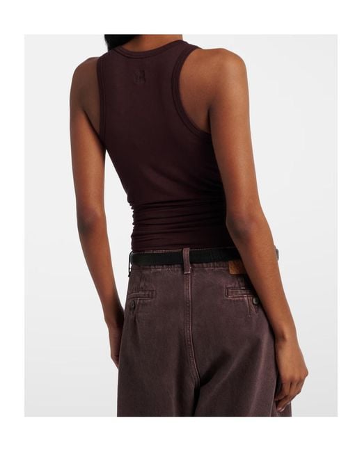 Magda Butrym Purple Pleated Knotted Vest