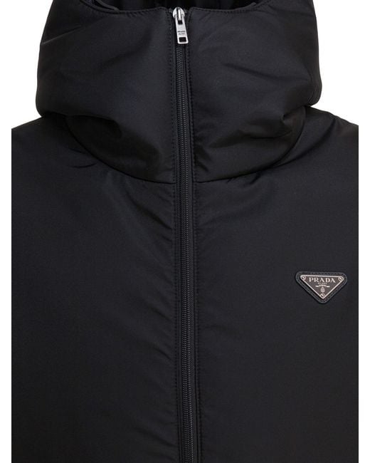 Prada Black Re-Nylon Hooded Jacket for men