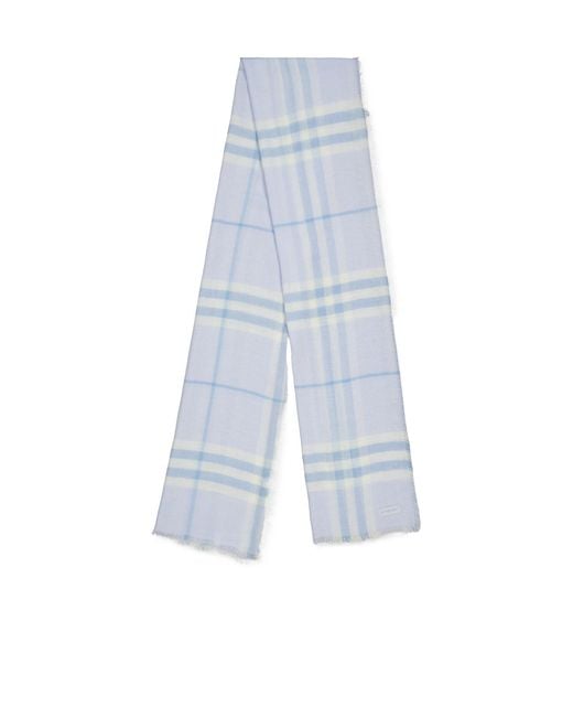 Burberry Blue Minimalist Versatile Scarf