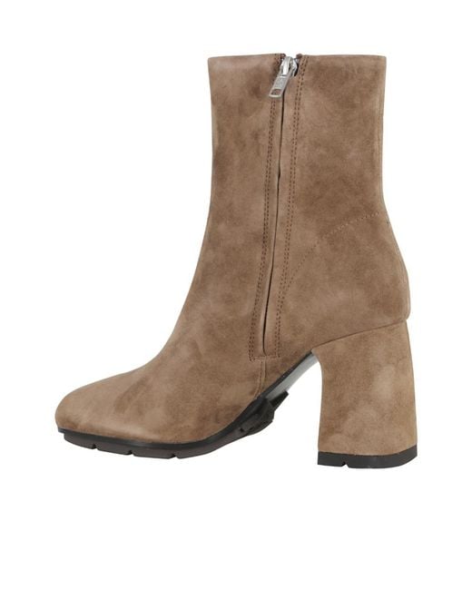 Ash Brown 85Mm Zip Boots