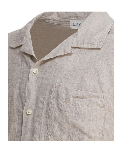 Alex Mill Gray Camp Linen Shirt for men