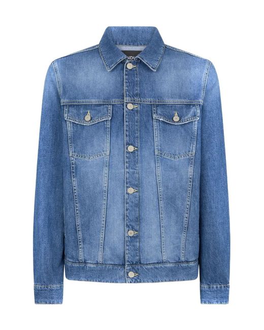 Dondup Blue Button Denim Jacket for men